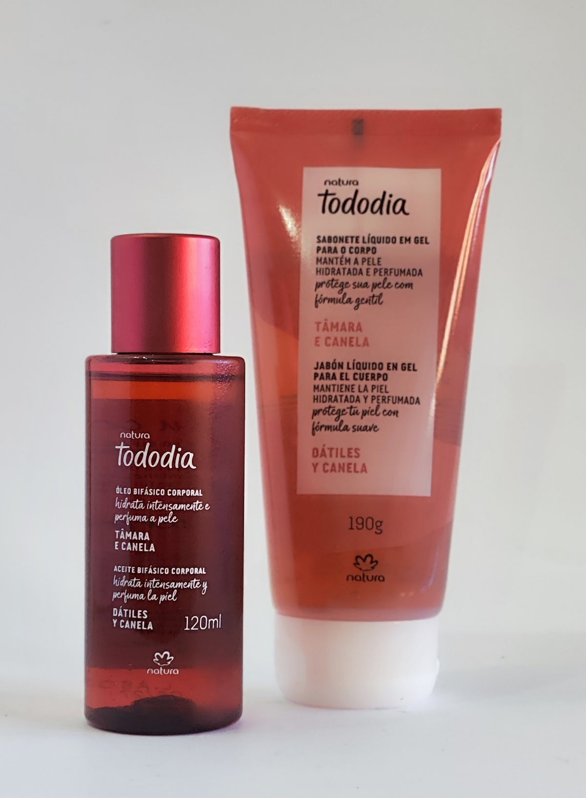 Set Tododia Dátiles y Canela de Natura – Aceite Bifásico 120 ml + Jabón en Gel 190 g